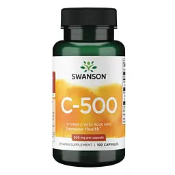 Витамин С с шиповником Vitamin C with Rose Hips 500 mg 100 caps