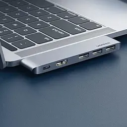 USB-Хаб UGREEN CM251 Dual USB-C To HDMI+3*USB 3.0 A+Type C Female Converter (UGR-60559) - мініатюра 3