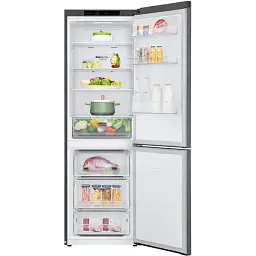 Холодильник LG з нижн. мороз. 186x60х68 холод.відд. 234 л мороз.відд. 107 л 2дв. А+ NF інв. диспл внутр. сірий темний - мініатюра 2