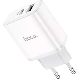 Мережевий зарядний пристрій Hoco C105A PD 20W White [86910] - мініатюра 3