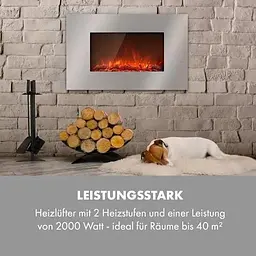 Камін електричний Klarstein Lausanne Luxe 2000W (10034252) - мініатюра 6
