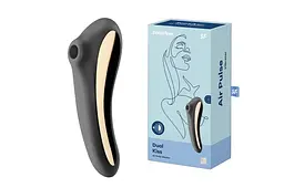 Вакуумний кліторальний стимулятор з вібрацією Satisfyer Dual Kiss чорний - мініатюра 5