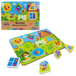 Дерев'яний розвивальний пазл-вкладиш Kids Hits Farm Shapes (KH20/075)