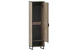 Пенал для одягу з відкритою полицею Moreli Forte F-0005 в стилі Loft 550х2000х400 мм Дуб Гранж Пісочний - мініатюра 2