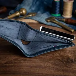 Чоловіча кредитниця Tony Perotti натуральна шкіра Nevada 3758 navy (90600) Синя - мініатюра 4