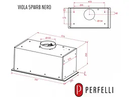 Витяжка вбудована Perfelli VIOLA 5PWRB NERO - мініатюра 8
