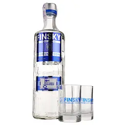 Горілка Finsky у подарунковій упаковці, 40%, 0,5 л + 2 чарки - мініатюра 5