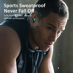Бездротові спортивні водонепроникні стерео навушники TWS CR-i21 з кріпленням за вухо і індикатором заряду - мініатюра 10