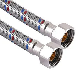 Шланг нержавіюча сталь Solomon 1/2″х1/2″ ВВ 0,5м HS30