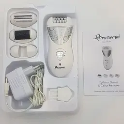 Епілятор 4 в 1 з насадкою бритва та пемза Gemei GM-3061 білий - мініатюра 5