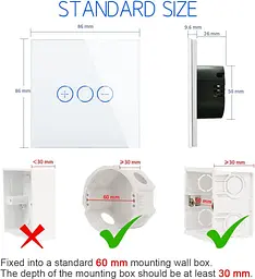 Перемикач CNBINGO WLAN для затемнюваних світлодіодних ламп — Smart Touch Light Switch Працює з Alexa, Google Assistant - мініатюра 4