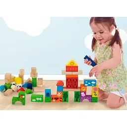 Дерев'яні кубики Viga Toys Ферма 50 шт. (50285) - мініатюра 2