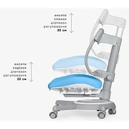 Дитяче крісло Mealux Ergoback Blue BL (Y-1020 BL) - мініатюра 4