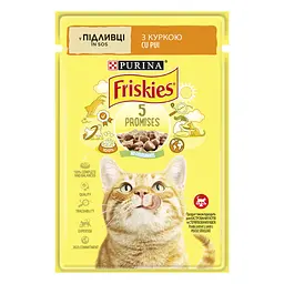 Вологий корм для котів Friskies з куркою у підливі 85 г