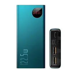 Портативна батарея Powerbank Baseus Adaman Metal Digital Display 20000 mAh PPIMDA-A06 Green - мініатюра 4