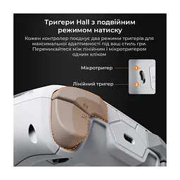 Геймпад Ajazz GP100S 2.4G/BT/USB Switch/PC/iOS/Android RGB White (GP100S-W) - мініатюра 10