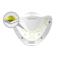 Лед уф лампа для сушіння та нарощування нігтів з дисплеєм біла LED UV Sun5 сан5 48 вт - мініатюра 5