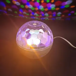 Світлодіодний диско-шар (дискошар) Led magic ball light з Bluetooth і пультом Білий - мініатюра 8