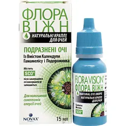 Капли глазные Флора Вижн Раздраженные глаза 15 мл