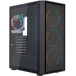 Корпус 1stPlayer Go6-BK-4FS7, Black, без БЖ, Midi Tower, ATX / Micro ATX / Mini ITX, 1xUSB 3.0 / 2xUSB 2.0, макс. CPU - 165 мм / VGA - 320 мм, 4x120 мм RGB, бічна панель із загартованого скла