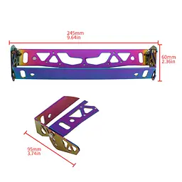 Кронштейн номерного знаку Power Racing JDM Універсальний алюмінієвий Золотий - мініатюра 3