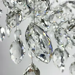 Вишукана срібна люстра DIAMINA з кришталевим камінням | Арт. 33007 CH | Line F - мініатюра 8