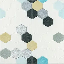 Панель стінова Sticker Wall 3D 700х700х4мм мозаїка сіро-блакитна D SW-00002014