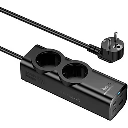 Мережевий фільтр Hoco NS10 Wisdom Black (638500) [154063] - мініатюра 5