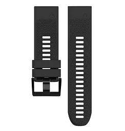Силіконовий ремінець Primo для годинника Garmin Fenix 3/3HR/Fenix 5X/6X Black - мініатюра 4