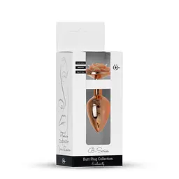 Анальна пробка B - Series HeavyFun Plug-Jewellery Red Gold, 7 см (персиковий) - мініатюра 8