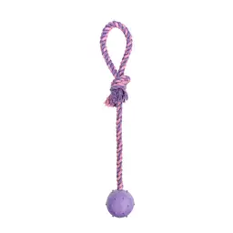 Іграшка для собак Misoko&Co М'яч з веревкою purple 37x5 см