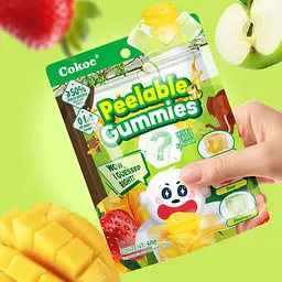 Цукерки желейні Cokoc Peelable Soft Candy Gummies Mystery Cube 60г - мініатюра 2