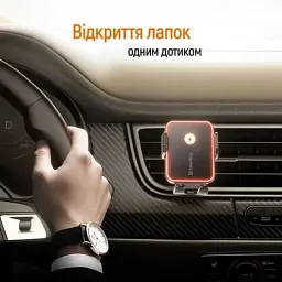 Універсальний автотримач ColorWay Ultra-mini. автозажим, Wireless Charger 15W Black (CW-CHAW069Q-BK) - мініатюра 7