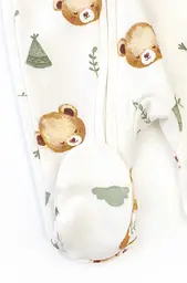 Комбінезон для немовлят Baby Bear з діагональною блискавкою та закритими ніжками - мініатюра 5