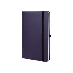 Книга записна Optima Nebraska А5, м'яка обкладинка, гумка, білий блок, лінія, темно-фіолетова (O20124-08)