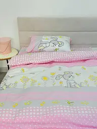 Дитячий комплект постільної білизни Ecotton 110х140 см Рожевий Зайчик (24900) - мініатюра 7