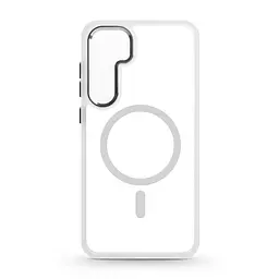 Чехол Samsung Galaxy S24 Plus 5G (SM-S926), Unit MagSafe, белый, прозрачный, магсейф, противоударный, магнитный, панель-накладка с поддержкой MagSafe, с поддержкой беспроводной зарядки, TPU+PC, защита всего корпуса, ударопрочный, ArmorStandart (ARM74865)