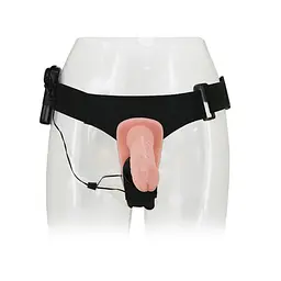 Подвійний страпон LyBaile Ultra Passionate Harness Doble Heads, 18 см - мініатюра 3