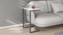 Столик Террі Ferrum-decor 650x440x330 Чорний метал ДСП Бетон 16 мм (FRD-104654) - мініатюра 8