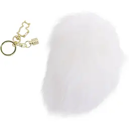 Металева анальна пробка Кролячий хвост Lockink Sevanda White Bunny-Tail Anal Pear-shape Plug - мініатюра 2