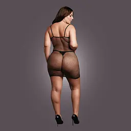 Міні-сукня Le Désir With Fishnet Structure, One Size (чорний) - мініатюра 4