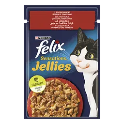 Вологий корм для котів Felix Sensations з яловичиною та томатами 85 г - мініатюра 5
