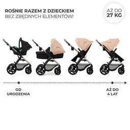 Універсальна коляска 3 в 1 Kinderkraft Moov 2 Sand Beige (KSMOOV02BEGEV00) - мініатюра 9
