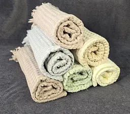 Набір рушників для обличчя з льону 6 шт. 50х90 см L&M Home Textiles XT-517-144 вафельні рушники пастельні кольори в наборі