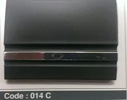 Молдинг чорний 45х3мм 30м 014C (sal 45mm) хром знизу
