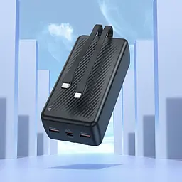 Зовнішній акумулятор BOROFONE BJ57B Graceful 22.5W+PD20W fully compatible power bank with cable(30000mAh) Black (6941991116469) - мініатюра 5