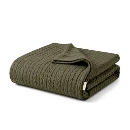 Плед-покривало Cosas Knitted Braid Avocado косичка 75х95 см (Blanket_90Avocado_KnittedBraid_75x95)