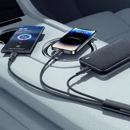 Дата кабель USB 2.0 AM to Lightning + Micro 5P + USB-C 1.2m 100W Essager (EXCMTL-JJ01-P) - мініатюра 3