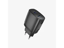 Мережевий зарядний пристрій Aspor A811 (2USB/2.4 A) Black - мініатюра 2
