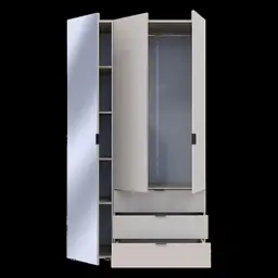 Шафа для одягу Doros Гелар Кашемір 2ДСП/Дзеркало 116.5х49.5х203.4 (80737655) - мініатюра 5